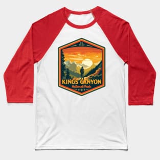 Kings Canyon  National Park Vintage WPA Style National Parks Art Baseball T-Shirt